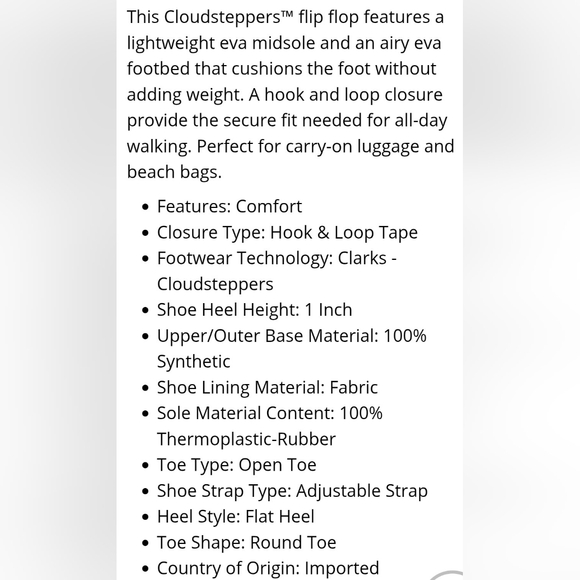 Clarks Cloudsteppers Womens Breeze Sea Flip Flops, Navy/Red, Size 8 - Picture 9 of 13